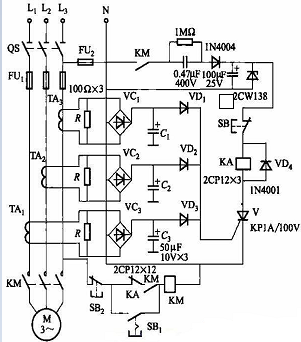电动机的过电流保护电路图