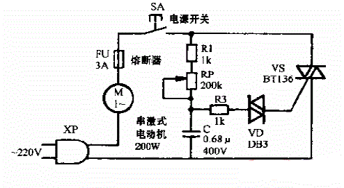 得禾DJ-3A手提式食品电动搅拌机电路图