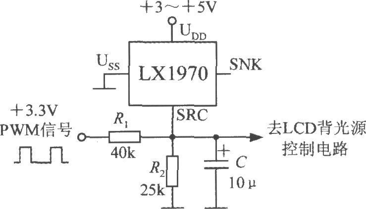 由可见光亮度传感器LX1970构成的亮度